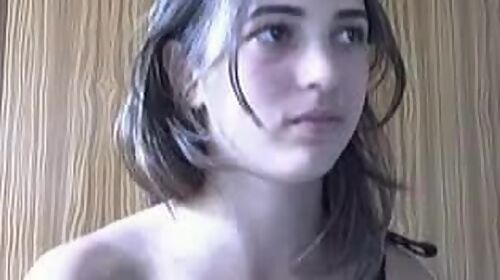 Young coquette with small tits danced in front of the cam